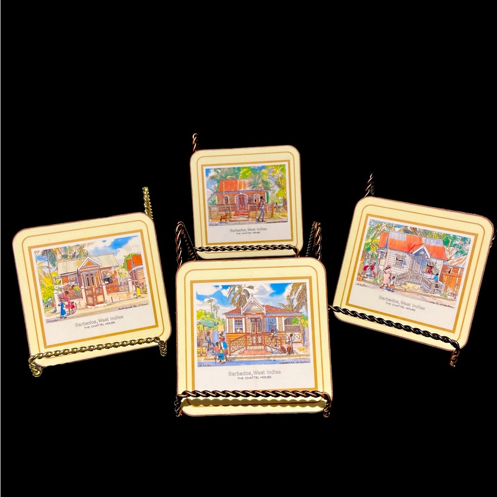 Vintage Pimpernel Jill Walker Barbados West Indies Coasters